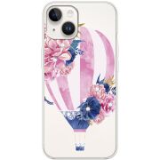 Чехол со стразами Apple iPhone 15 Plus Pink Air Baloon