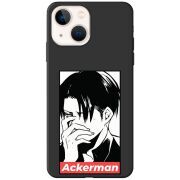 Черный чехол BoxFace Apple iPhone 15 Plus Attack On Titan - Ackerman