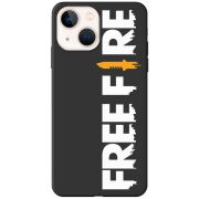 Черный чехол BoxFace Apple iPhone 15 Plus Free Fire White Logo