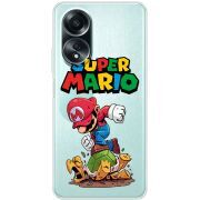 Прозрачный чехол BoxFace OPPO A58 4G Super Mario