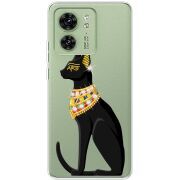 Чехол со стразами Motorola Edge 40 Egipet Cat