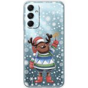 Прозрачный чехол BoxFace Samsung Galaxy M34 5G (M346) Christmas Deer with Snow
