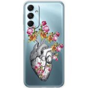 Чехол со стразами Samsung Galaxy M34 5G (M346) Heart