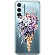 Чехол со стразами Samsung Galaxy M34 5G (M346) Ice Cream Flowers