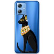 Чехол со стразами Motorola G54 5G Egipet Cat