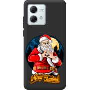 Черный чехол BoxFace Motorola G84 Cool Santa