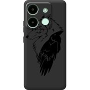 Черный чехол BoxFace Infinix Smart 7 HD Wolf and Raven
