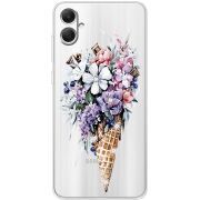 Чехол со стразами Samsung Galaxy A05 (A055) Ice Cream Flowers