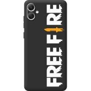 Черный чехол BoxFace Samsung Galaxy A05 (A055) Free Fire White Logo