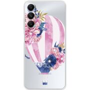 Чехол со стразами BoxFace Samsung Galaxy A05s (A057) Pink Air Baloon