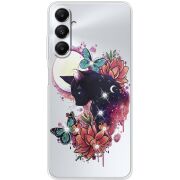 Чехол со стразами BoxFace Samsung Galaxy A05s (A057) Cat in Flowers
