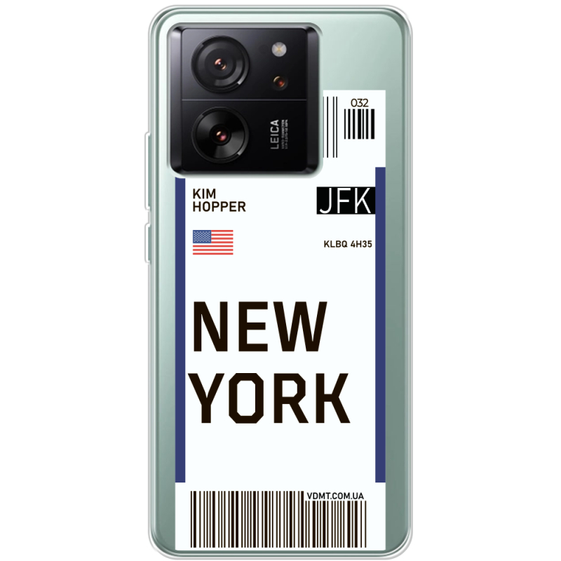 Прозрачный чехол BoxFace Xiaomi 13T Ticket New York