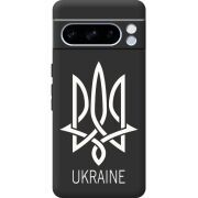 Черный чехол BoxFace Google Pixel 8 Pro Тризуб монограмма ukraine