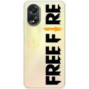 Прозрачный чехол BoxFace OPPO A18 4G Free Fire Black Logo