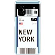 Прозрачный чехол BoxFace Xiaomi Poco M4 5G Ticket New York