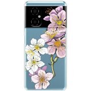 Прозрачный чехол BoxFace Xiaomi Poco M4 5G Cherry Blossom