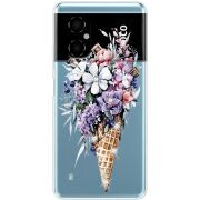 Чехол со стразами BoxFace Xiaomi Poco M4 5G Ice Cream Flowers