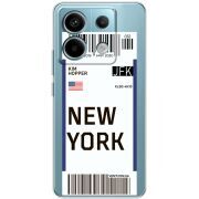 Прозрачный чехол BoxFace Xiaomi Redmi Note 13 Pro 5G Ticket New York