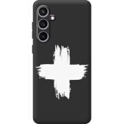 Черный чехол BoxFace Samsung Galaxy S23 FE (S711) Білий хрест ЗСУ