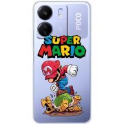 Прозрачный чехол BoxFace Poco C65 Super Mario