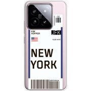 Прозрачный чехол BoxFace Xiaomi 14 Ticket New York