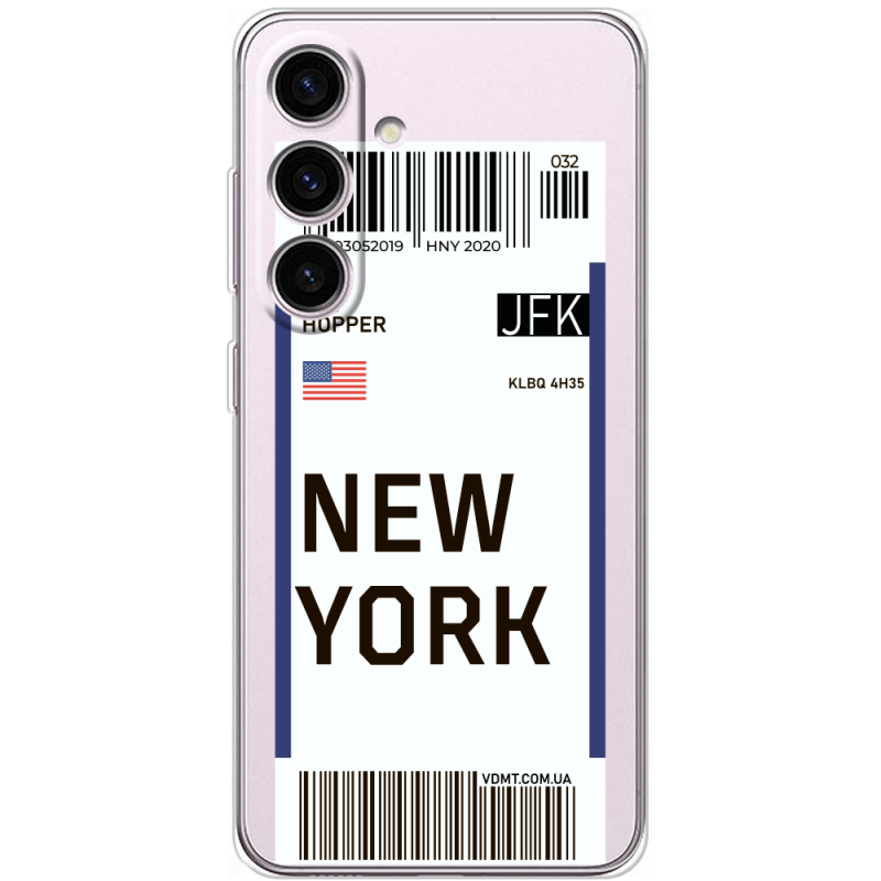 Прозрачный чехол BoxFace Samsung Galaxy S24 Ticket New York