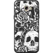 Черный чехол Uprint Samsung A720 Galaxy A7 2017 Skull and Roses
