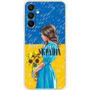 Чехол BoxFace Samsung Galaxy A15 (A155) Україна дівчина з букетом