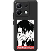 Черный чехол BoxFace Poco X6 5G Attack On Titan - Ackerman