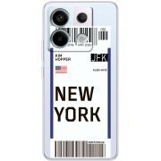 Прозрачный чехол BoxFace Xiaomi Redmi Note 13 5G Ticket New York
