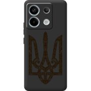 Черный чехол BoxFace Xiaomi Redmi Note 13 5G Ukrainian Trident