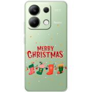 Прозрачный чехол BoxFace Xiaomi Redmi Note 13 4G Merry Christmas