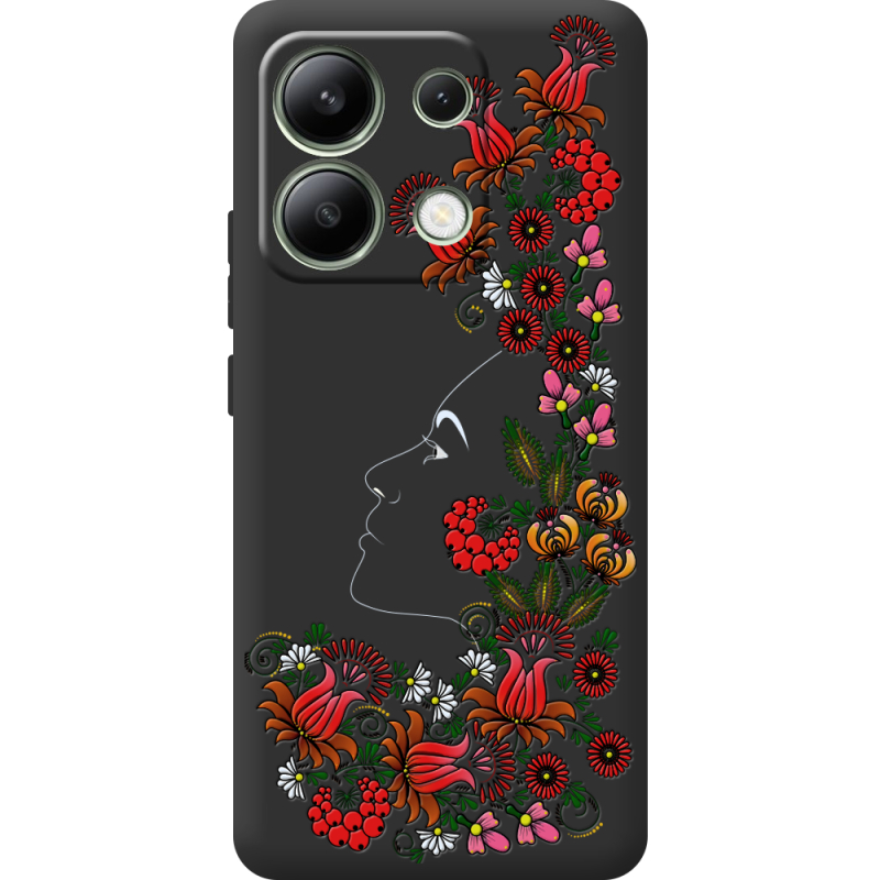 Черный чехол BoxFace Xiaomi Redmi Note 13 4G 3D Ukrainian Muse