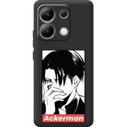 Черный чехол BoxFace Xiaomi Redmi Note 13 4G Attack On Titan - Ackerman