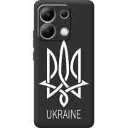 Черный чехол BoxFace Xiaomi Redmi Note 13 4G Тризуб монограмма ukraine