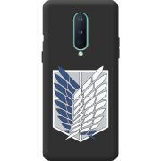 Черный чехол BoxFace OnePlus 8 Атака Титанов Крылья Свободы