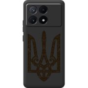 Черный чехол BoxFace Poco X6 Pro 5G Ukrainian Trident