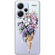 Чехол со стразами BoxFace Xiaomi Redmi Note 13 Pro Plus 5G Ice Cream Flowers