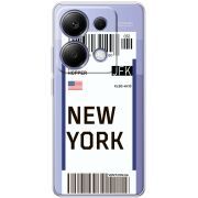Прозрачный чехол BoxFace Poco M6 Pro Ticket New York