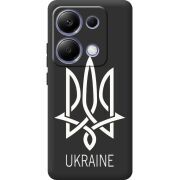 Черный чехол BoxFace Poco M6 Pro Тризуб монограмма ukraine
