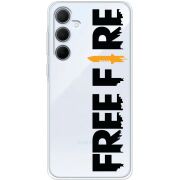 Прозрачный чехол BoxFace Samsung Galaxy A35 5G (A356) Free Fire Black Logo