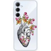 Чехол со стразами Samsung Galaxy A35 5G (A356) Heart