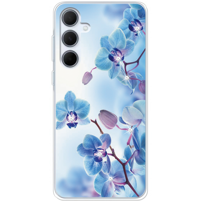 Чехол со стразами Samsung Galaxy A35 5G (A356) Orchids