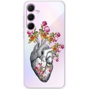 Чехол со стразами Samsung Galaxy A55 5G (A556) Heart