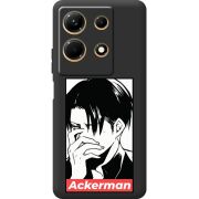 Черный чехол BoxFace Infinix Note 30 4G Attack On Titan - Ackerman