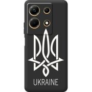 Черный чехол BoxFace Infinix Note 30 4G Тризуб монограмма ukraine