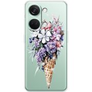 Чехол со стразами OnePlus Nord 3 5G Ice Cream Flowers
