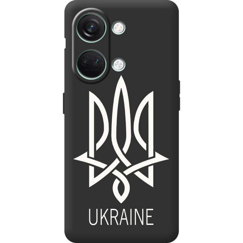 Черный чехол BoxFace OnePlus Nord 3 5G Тризуб монограмма ukraine