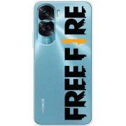 Прозрачный чехол BoxFace Huawei Honor 90 Lite Free Fire Black Logo
