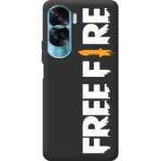 Черный чехол BoxFace Huawei Honor 90 Lite Free Fire White Logo